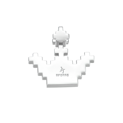 Pendentif de la couronne de pixels rétro