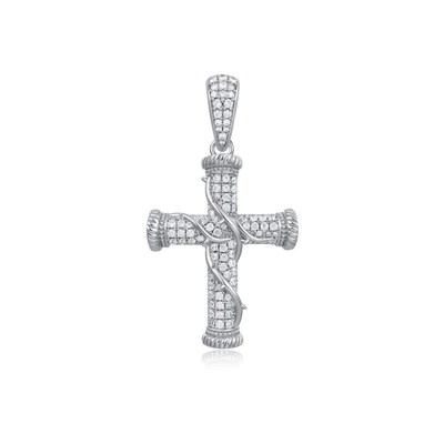 Roman Pillar Thorn Cross Pendant