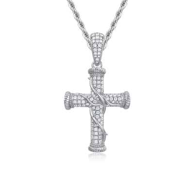 Roman Pillar Thorn Cross Pendant