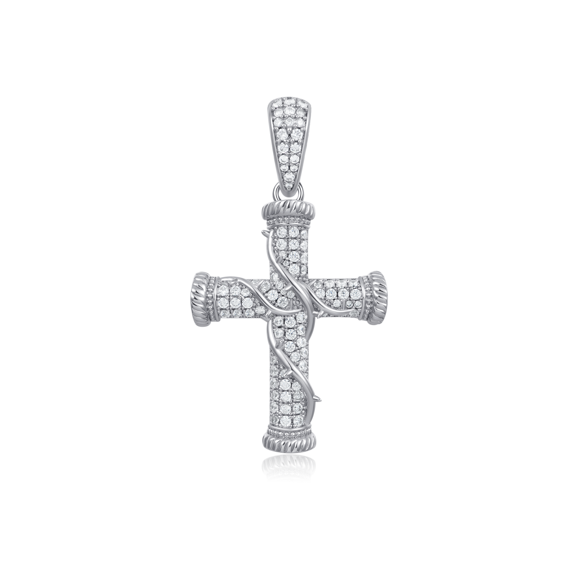 Roman Pillar Thorn Cross Pendant