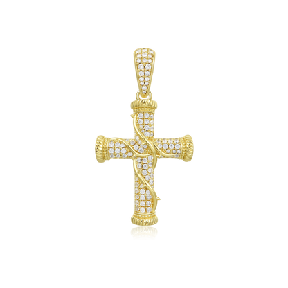 Roman Pillar Thorn Cross Pendant