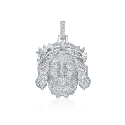 Pendentif en forme de pièce de Jésus avec glace - Style 2