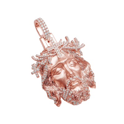 38mm Jesus Piece Brass Iced Pendant