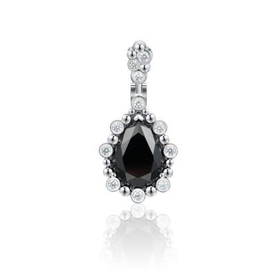 Enigma Black Teardrop Pendant