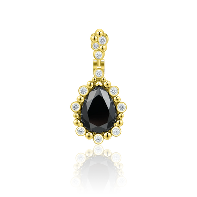 Enigma Black Teardrop Pendant