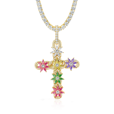Lily Infinity Cross Pendant