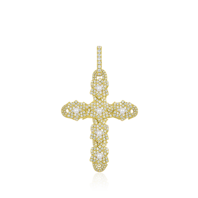 Pendentif Croix Rose Perle