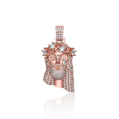 Small Brass Stellar Jesus Pendant