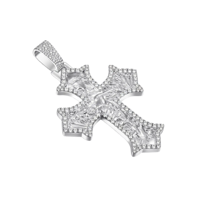 Pendentif Croix de Dévotion Sacrée Moissanite - Moyen