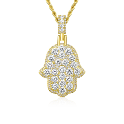 Colgante Hamsa en capas Brilliance