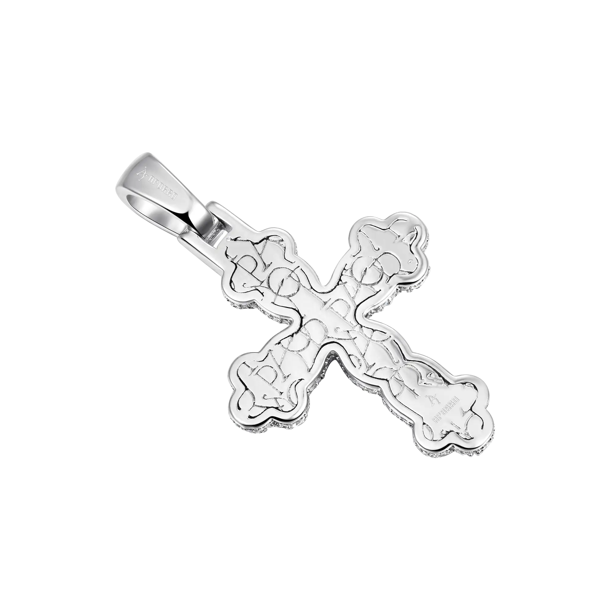 Ciondolo croce di fioritura opale moissanite