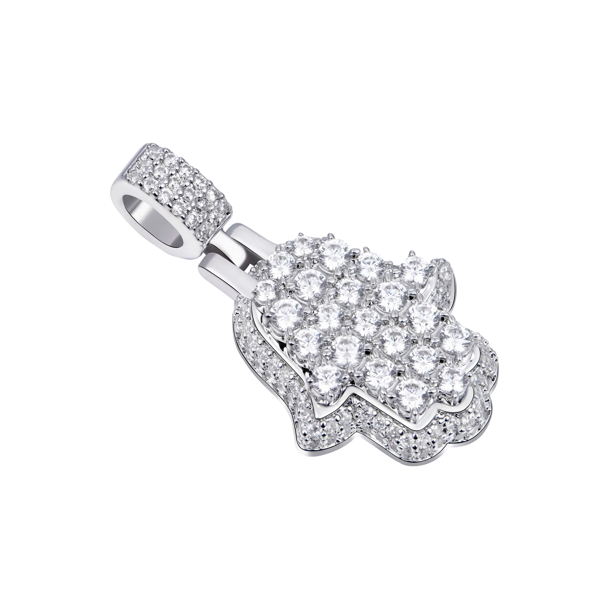 Ciondolo Hamsa a strati di brillantezza delle donne - Small