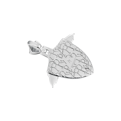Moissanite Archangel Shield Pendant - Small