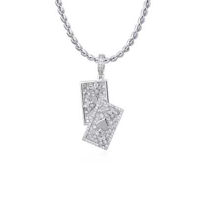 Women's Iced Spade Poker Pendant
