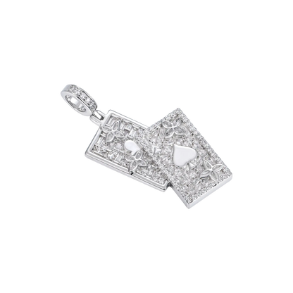 Women's Iced Spade Poker Pendant