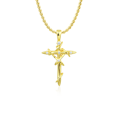 Klassisches Essential-Kreuz-Anhänger-Kettenset