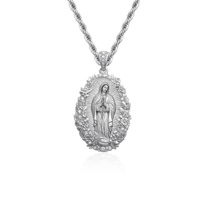 Colgante Moissanite Saint Mary Floral Grace