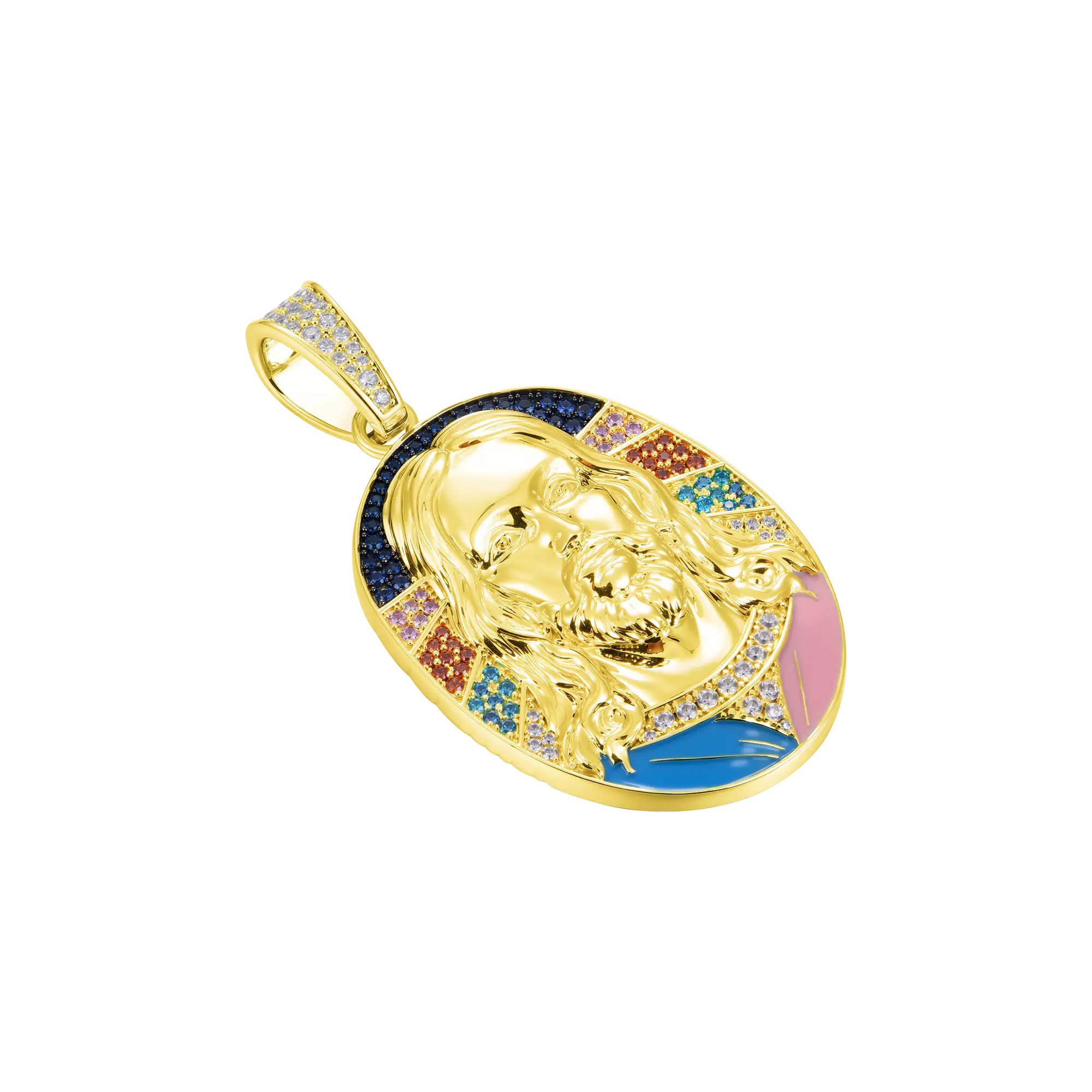 Icona radiante Gesù pendente - 38mm