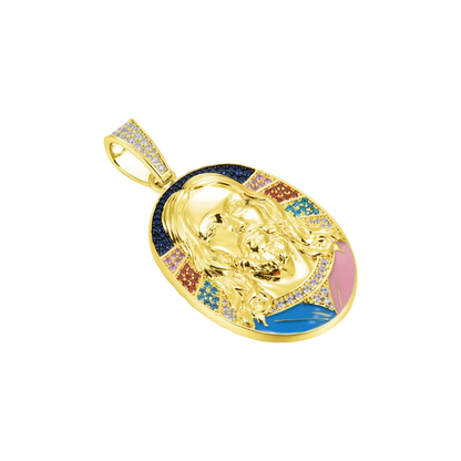 Icona radiante Gesù pendente - 38mm