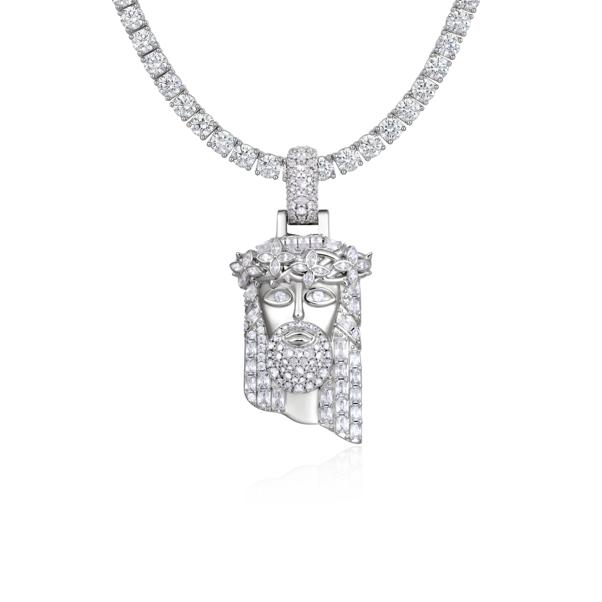 Women's Classic Double-Sided Jesus Pendant