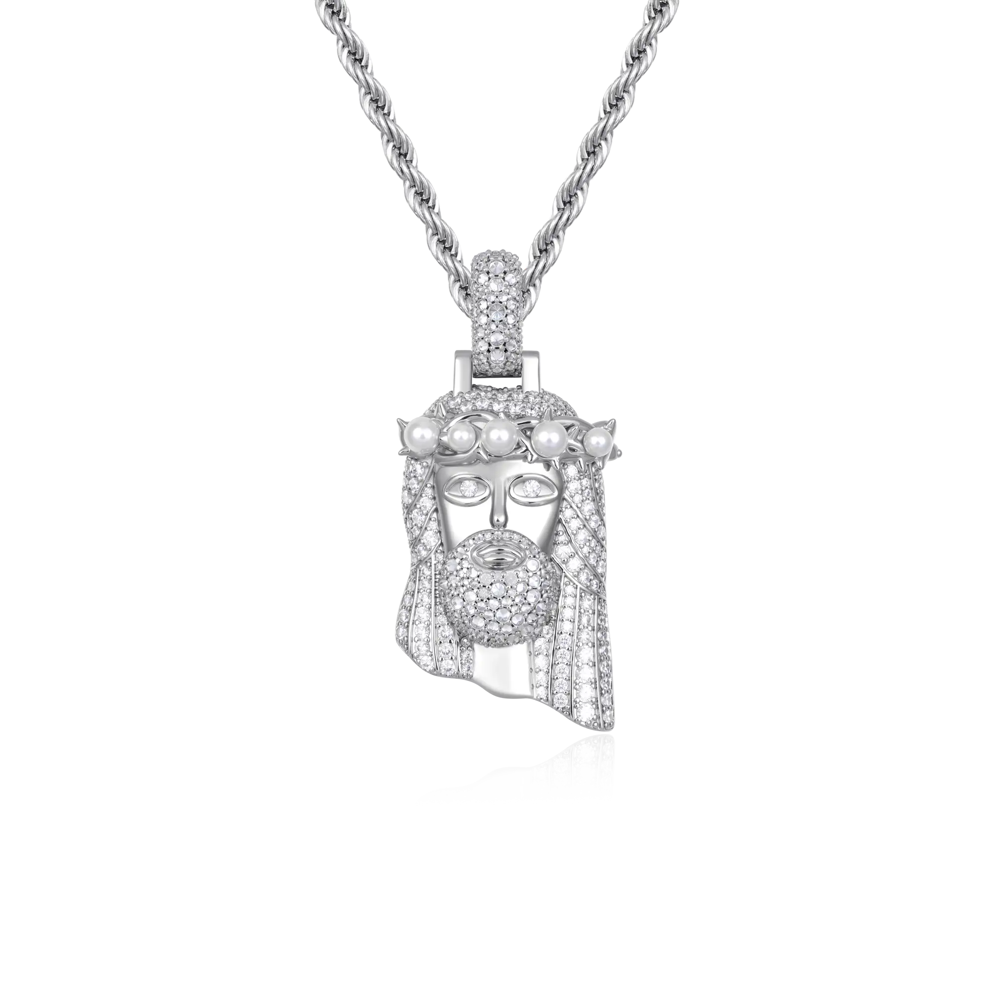 Pearl Stellar Jesus Pendant - Small