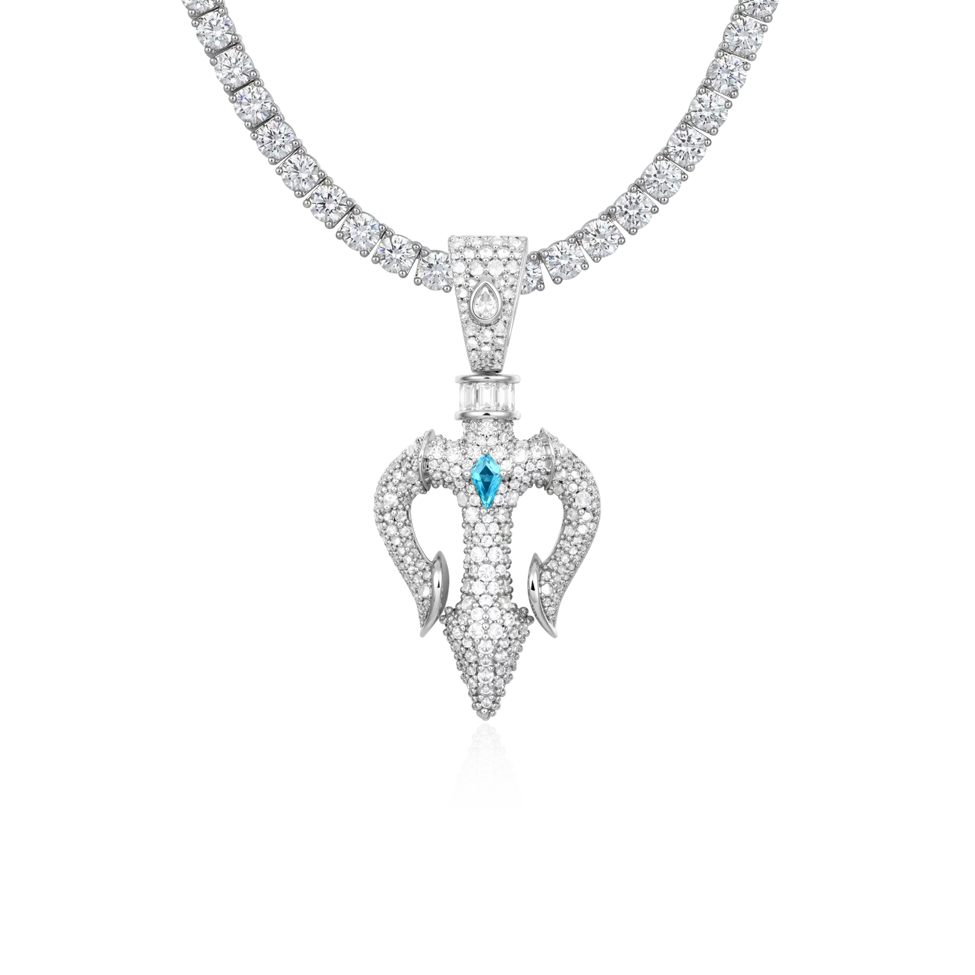 Ocean Sovereign Dual Trident Pendant