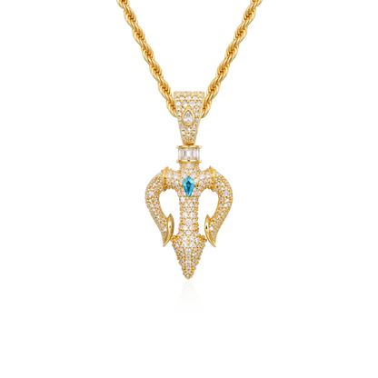 Ocean Sovereign Dual Trident Pendant