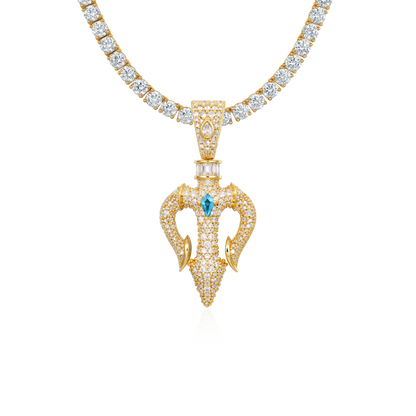 Ocean Sovereign Dual Trident Pendant