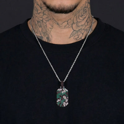Pendentif Dog Tag camouflage
