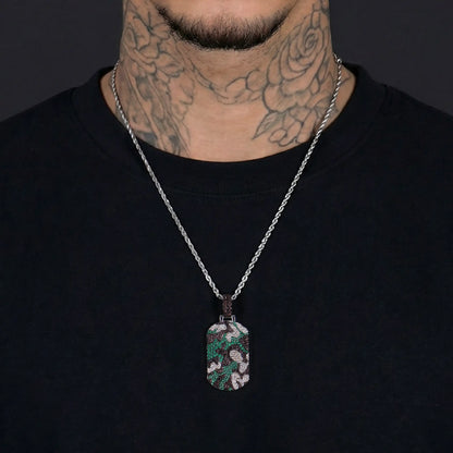 Pendentif Dog Tag camouflage