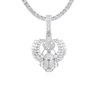 Colgante de escarabajo de mosaico de corte múltiple