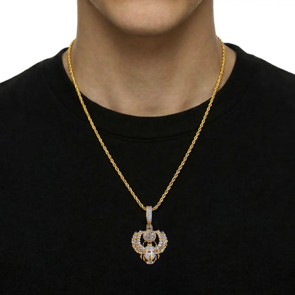 Multi-Cut Mosaic Scarab Pendant