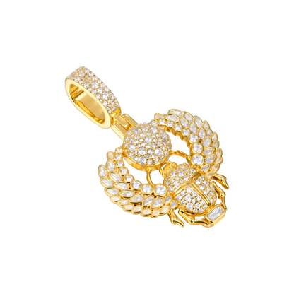 Multi-Cut Mosaic Scarab Pendant