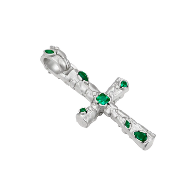 Stone-textured Cross Pendant