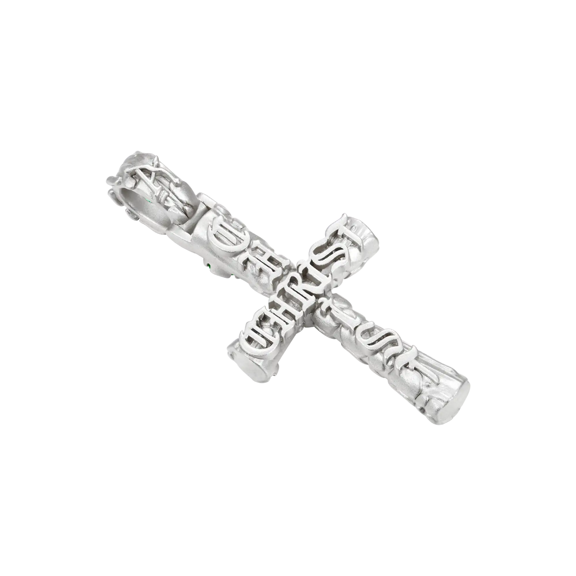 Stone-textured Cross Pendant