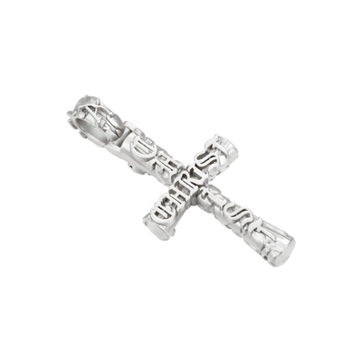 Stone-textured Cross Pendant