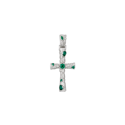 Stone-textured Cross Pendant