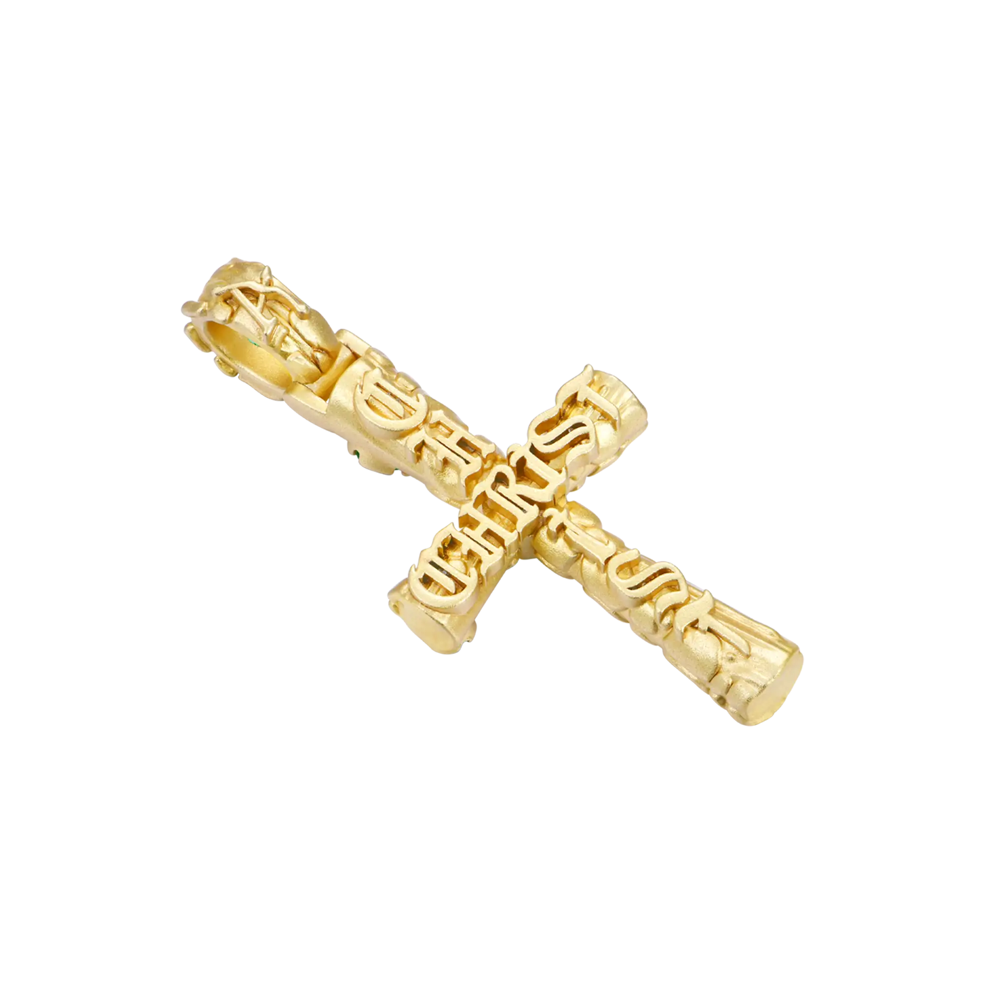 Stone-textured Cross Pendant