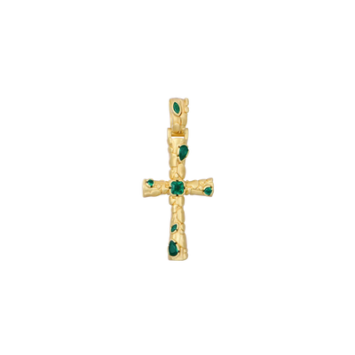 Stone-textured Cross Pendant