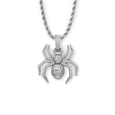 Sparkling 3D Spider Pendant