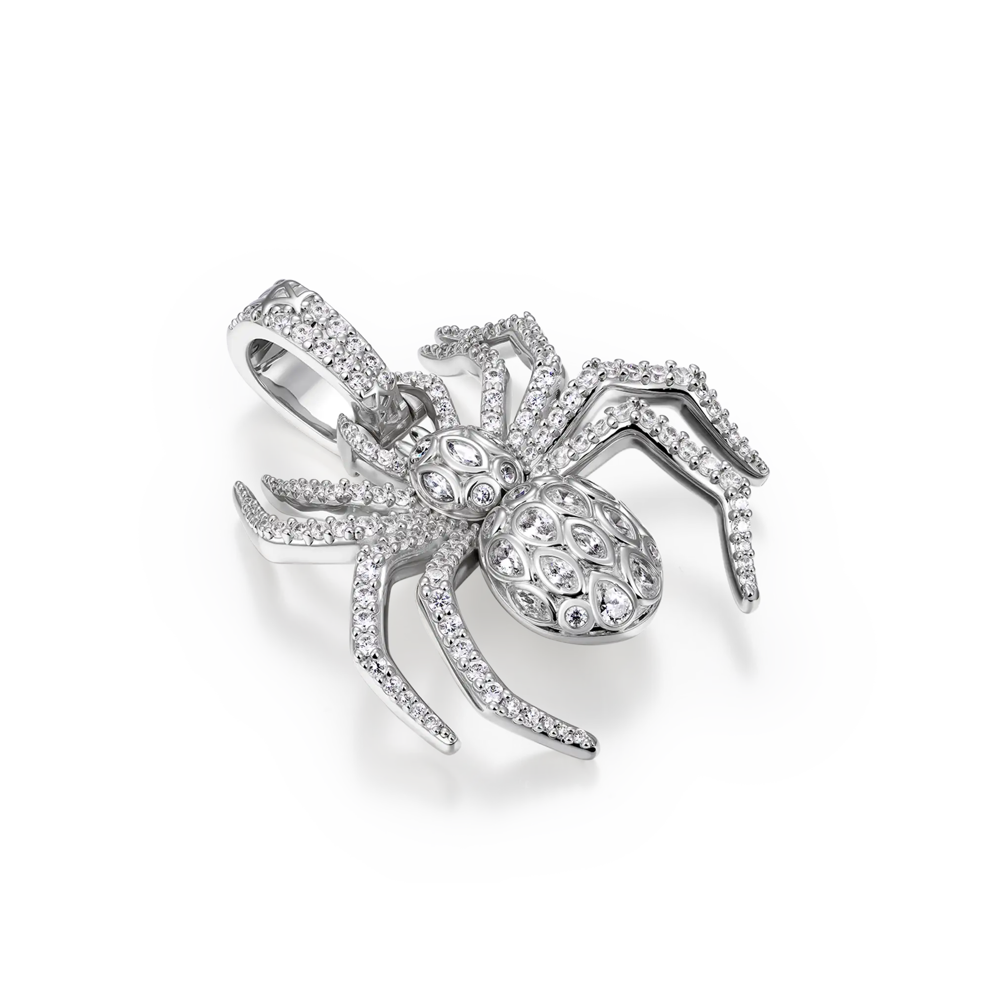 Sparkling 3D Spider Pendant