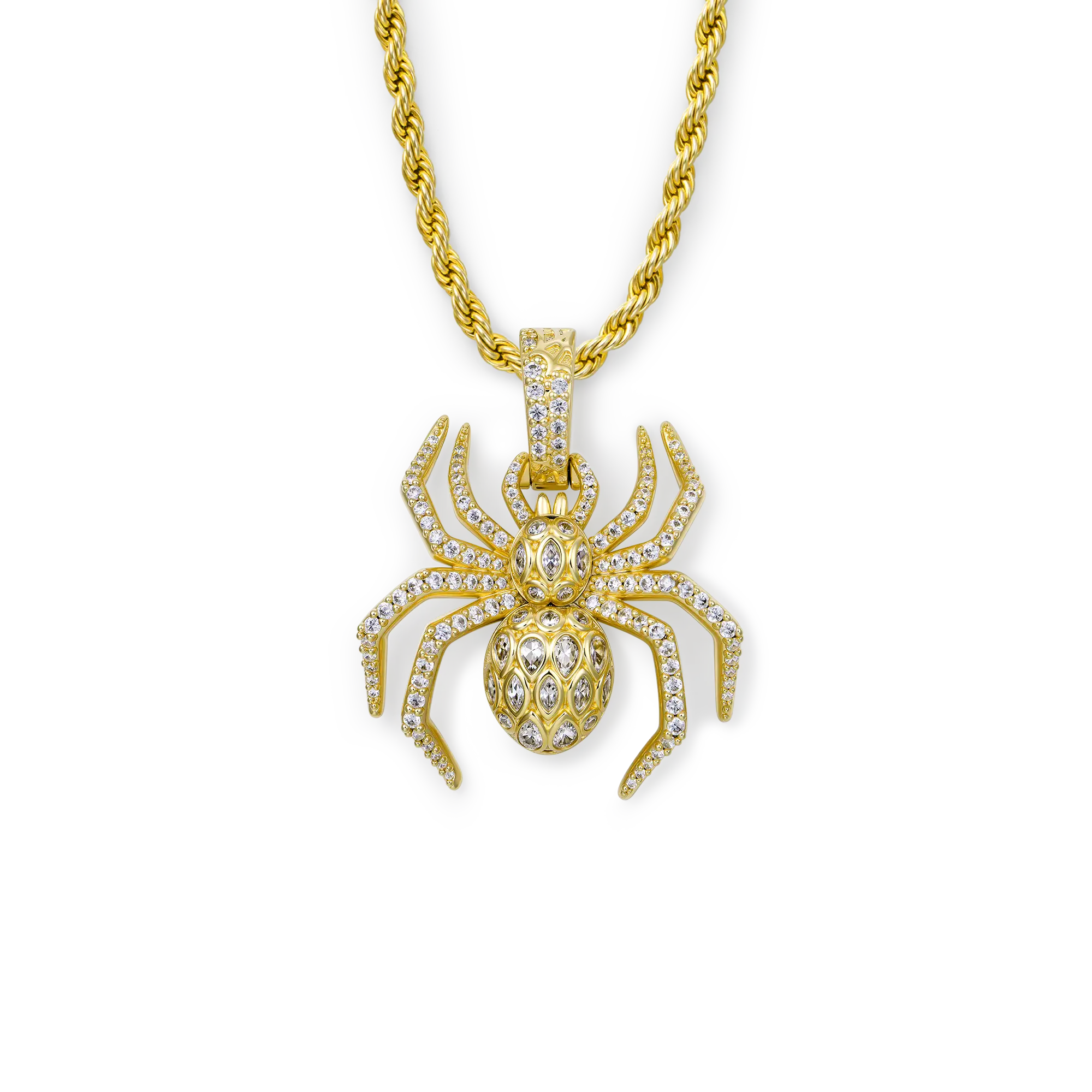 Sparkling 3D Spider Pendant