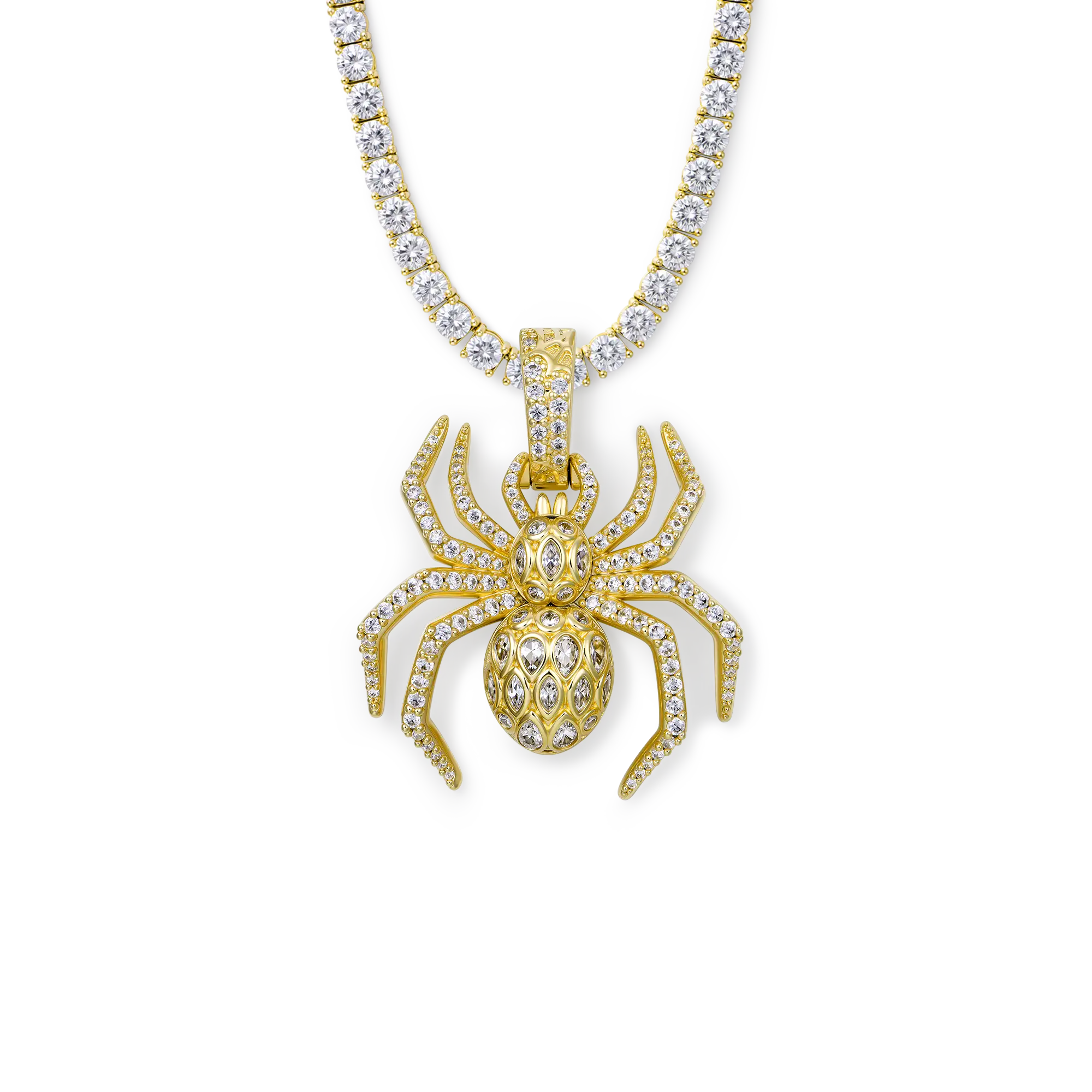 Sparkling 3D Spider Pendant
