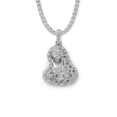 Virgin Mary Prayer Halo Pendant