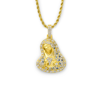 Virgin Mary Prayer Halo Pendant