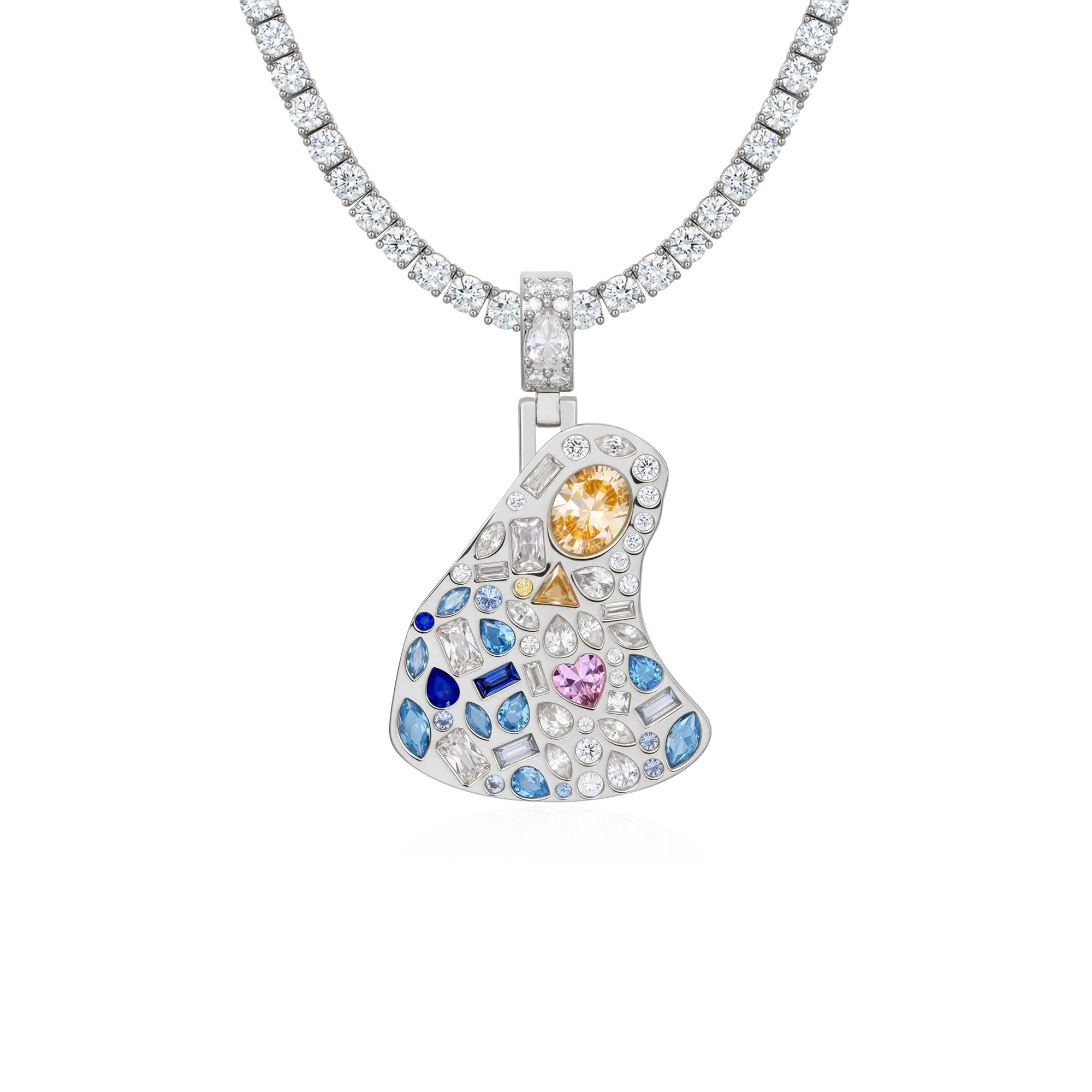 Sacred Mosaic Mary Pendant