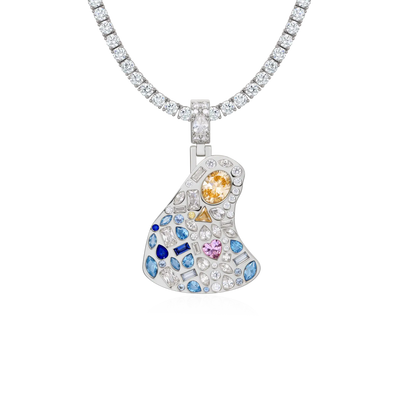 Sacred Mosaic Mary Pendant