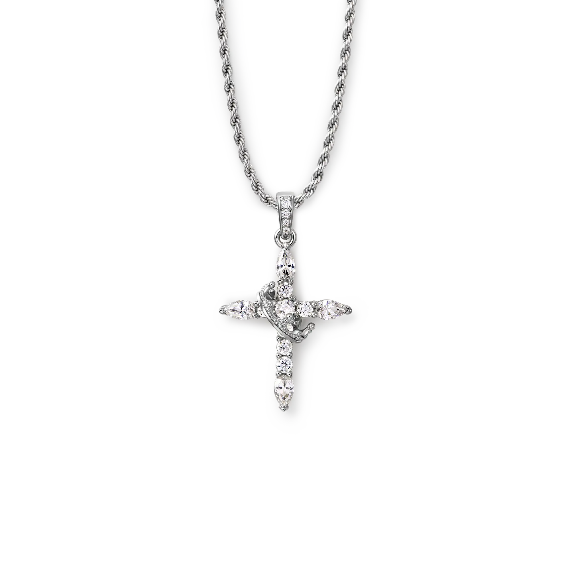 Crowned Sacred Cross Pendant
