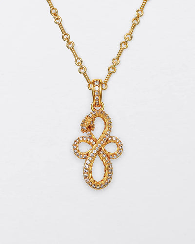 22K Infinity Snake Pendant