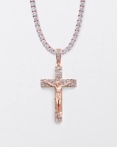 Fancy-Cut Jesus Cross Pendant